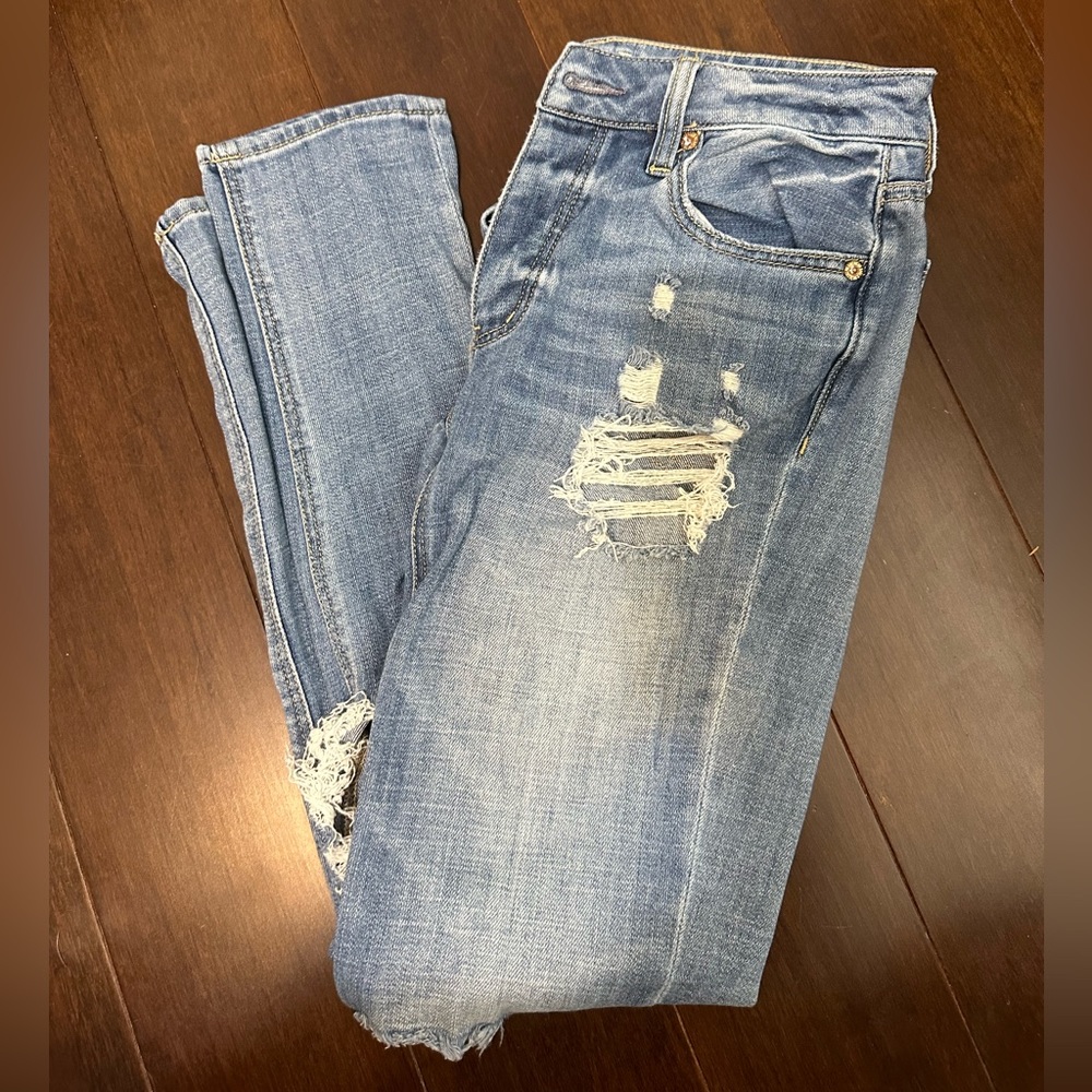 american eagle mom jeans size 0